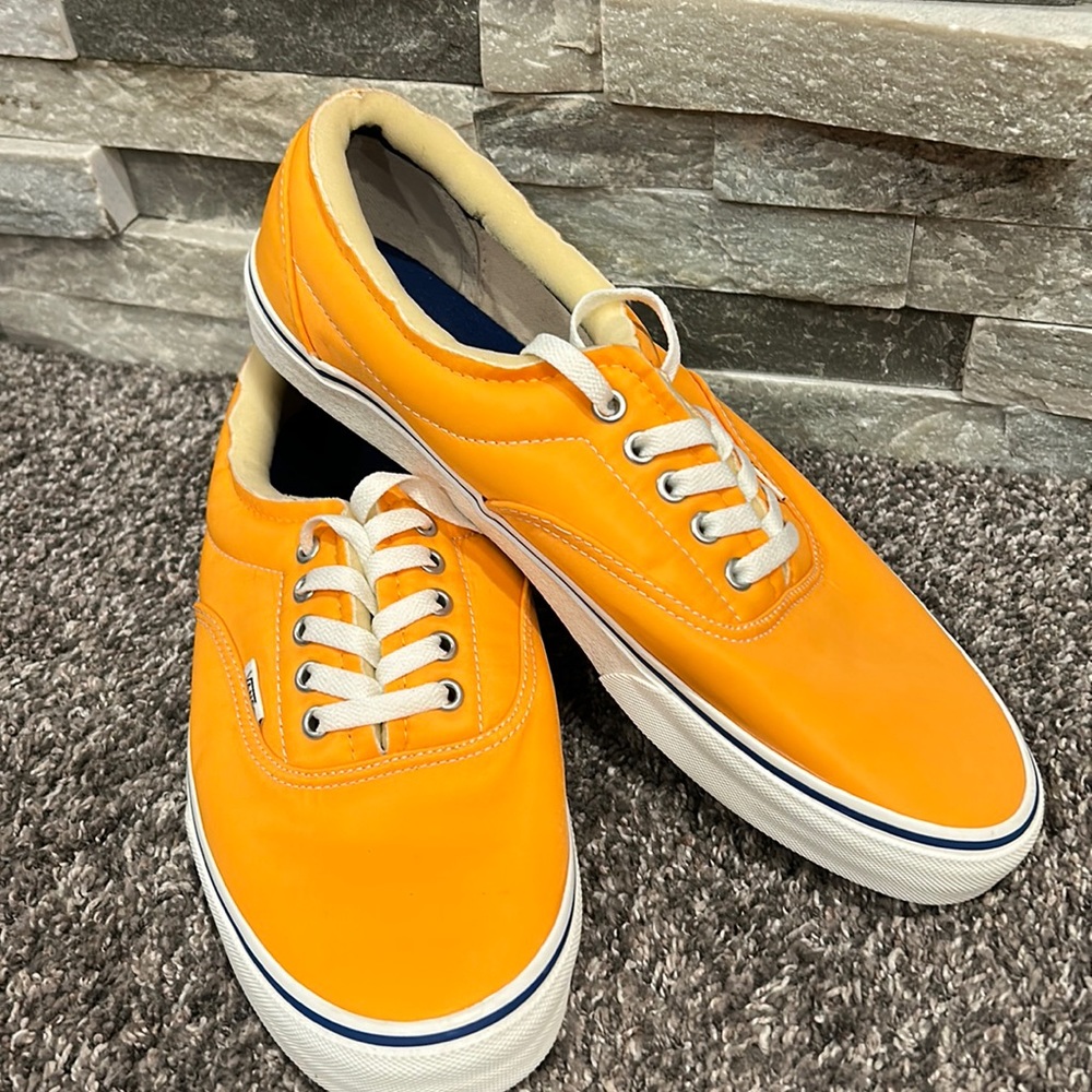 Men’s bright orange/yellow vans. Brand new. Size 12.